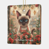 Cat Christmas Blume durch Blumenpapier Keramikornament (Links)