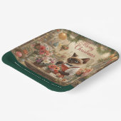 Cat Christmas Blume durch Blumenpapier Pappteller (Gewinkelt)