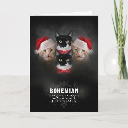 Cat Christmas Card Bohemisch Catsody Karte (Vorderseite)