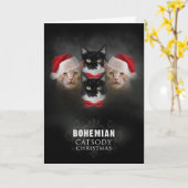 Cat Christmas Card Bohemisch Catsody Karte (Gelbe Blume)