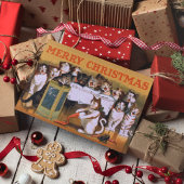 Cat Christmas Choir Feiertagskarte