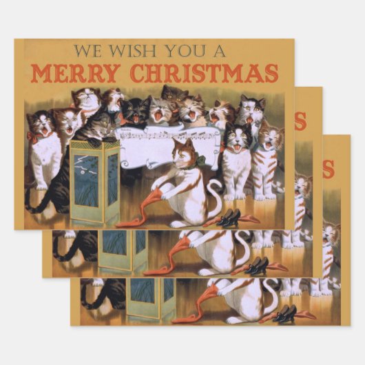 Cat Christmas Choir Geschenkpapier Set (Set)