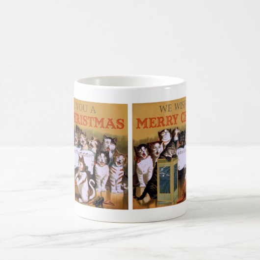 Cat Christmas Choir Kaffeetasse (Mittel)