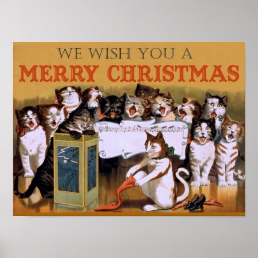 Cat Christmas Chor Poster (Vorne)
