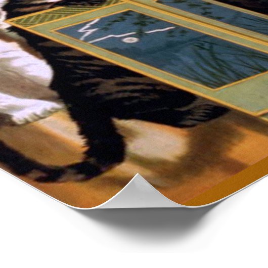 Cat Christmas Chor Poster (Ecke)