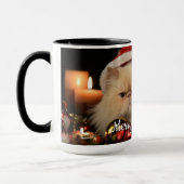 Cat Christmas Custom Foto Tasse (Links)