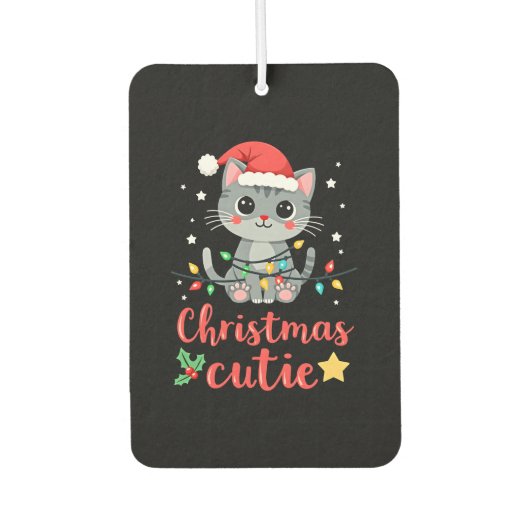 Cat Christmas Cutie Cats Christmas T-Shirt for Men Autolufterfrischer (Vorderseite)