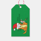 Cat Christmas Funny Cartoon Niedlich Mouse Geschenkanhänger (Vorderseite)