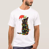 Cat Christmas Funny Meowy Weihnachtsbaum Katze T-Shirt (Vorderseite)