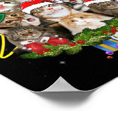 Cat Christmas Funny Shirt Meowy Christmas Tree Cat Poster (Ecke)