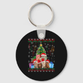 Cat Christmas Funny Ugly Women Men Merry Gift  Schlüsselanhänger (Vorderseite)