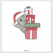 Cat Christmas Gift Winter Animals Cats Aufkleber (Blatt)