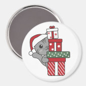 Cat Christmas Gift Winter Animals Cats Magnet (Vorderseite/Rückseite)