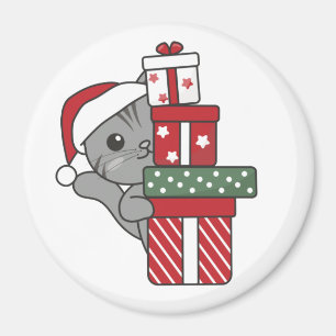 Cat Christmas Gift Winter Animals Cats Magnet