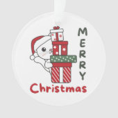 Cat Christmas Gift Winter Animals Cats Ornament (Vorderseite)