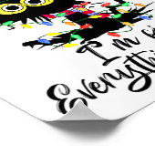 Cat Christmas It's Fine I'm Fine Everything Is Fin Poster (Ecke)