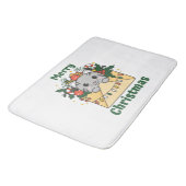 Cat Christmas Letter Winter Animals Cats Badematte (Schrägansicht)