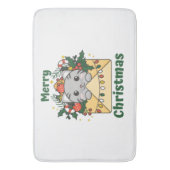 Cat Christmas Letter Winter Animals Cats Badematte (Vorderseite Vertikal)
