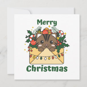 Cat Christmas Letter Winter Animals Cats Einladung