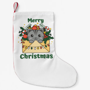 Cat Christmas Letter Winter Animals Cats Kleiner Weihnachtsstrumpf