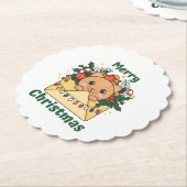 Cat Christmas Letter Winter Animals Cats Untersetzer (angewinkelt)