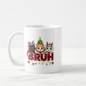 Cat Christmas Light Reindeer Santa Bruh Funny  Kaffeetasse (Links)