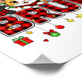 Cat Christmas Light Reindeer Santa Bruh Funny Poster (Ecke)