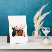 Cat Christmas Light Reindeer Santa Christmas Cat L Fotoplatte (Seite)