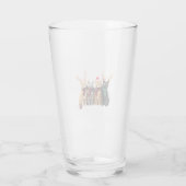 Cat Christmas Light Reindeer Santa Christmas Cat L Glas (Rückseite)