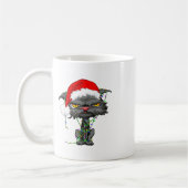 Cat Christmas Lights Bored Cat Santa Hat Funny Cat Kaffeetasse (Links)