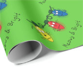 Cat Christmas Lights Funny Meowy und hell Geschenkpapier (Rolleneckpunkt)