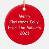 Cat Christmas Lights Funny Meowy und hell Keramik Ornament (Hinten)