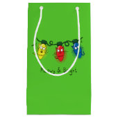 Cat Christmas Lights Funny Meowy und hell Kleine Geschenktüte (Vorderseite)