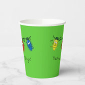 Cat Christmas Lights Funny Meowy und hell Pappbecher (Links)