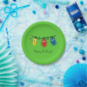 Cat Christmas Lights Funny Meowy und hell Pappteller (Party)