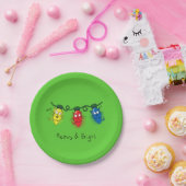 Cat Christmas Lights Funny Meowy und hell Pappteller (Party)