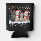 Cat Christmas LightS Santa Christmas Cat Lover Dosenkühler (Vorderseite)