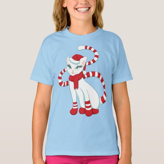 Cat Christmas Mood - Winter Holiday Kitty T-Shirt (Vorderseite)