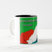 Cat  Christmas Mug Zweifarbige Tasse (Vorderseite Links)