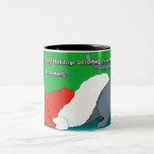 Cat Christmas Mug Zweifarbige Tasse (Mittel)