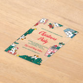 Cat Christmas Party Acryleinladungen (Ablage )