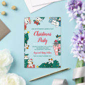 Cat Christmas Party Acryleinladungen (In Situ (Hochzeit))