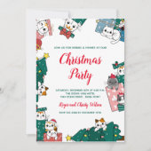 Cat Christmas Party Einladung (Vorderseite)