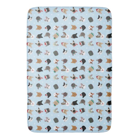 Cat Christmas Pattern Badematte (Vorderseite Vertikal)