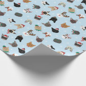 Cat Christmas Pattern Geschenkpapier (Ecke)