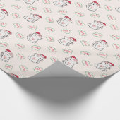 Cat Christmas Pattern Geschenkpapier (Ecke)