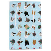 Cat Christmas Pattern Mittlere Geschenktüte (Vorderseite)