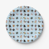 Cat Christmas Pattern Pappteller (Vorderseite)