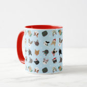 Cat Christmas Pattern Tasse (Vorderseite Links)