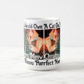 Cat Christmas Photo text customize Verwandlungstasse (Zentrum)